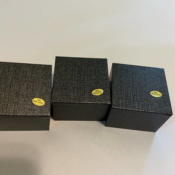 Dark Gray Ring boxes Velvet lined set of 3 - Picture 7 of 8